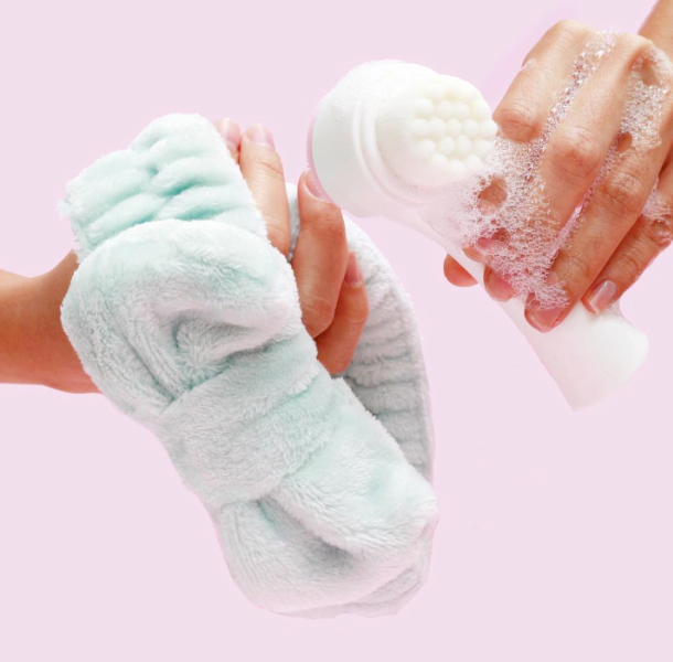 CALA Goal to Glow Dual Action Facial Brush & Headband Set