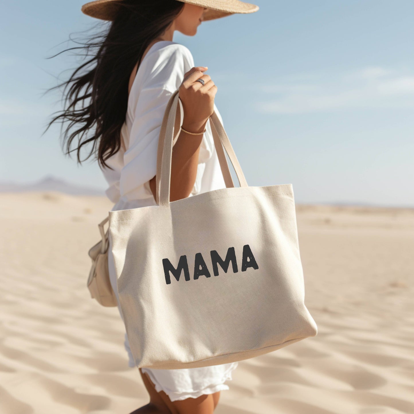 Mama Tote Bag Canvas Beach Bags Mothers Day Gift
