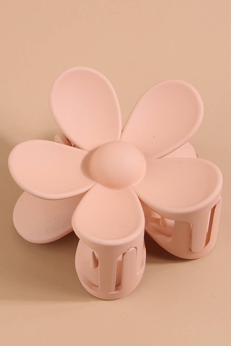 Matte Floral Hair Claw Clip