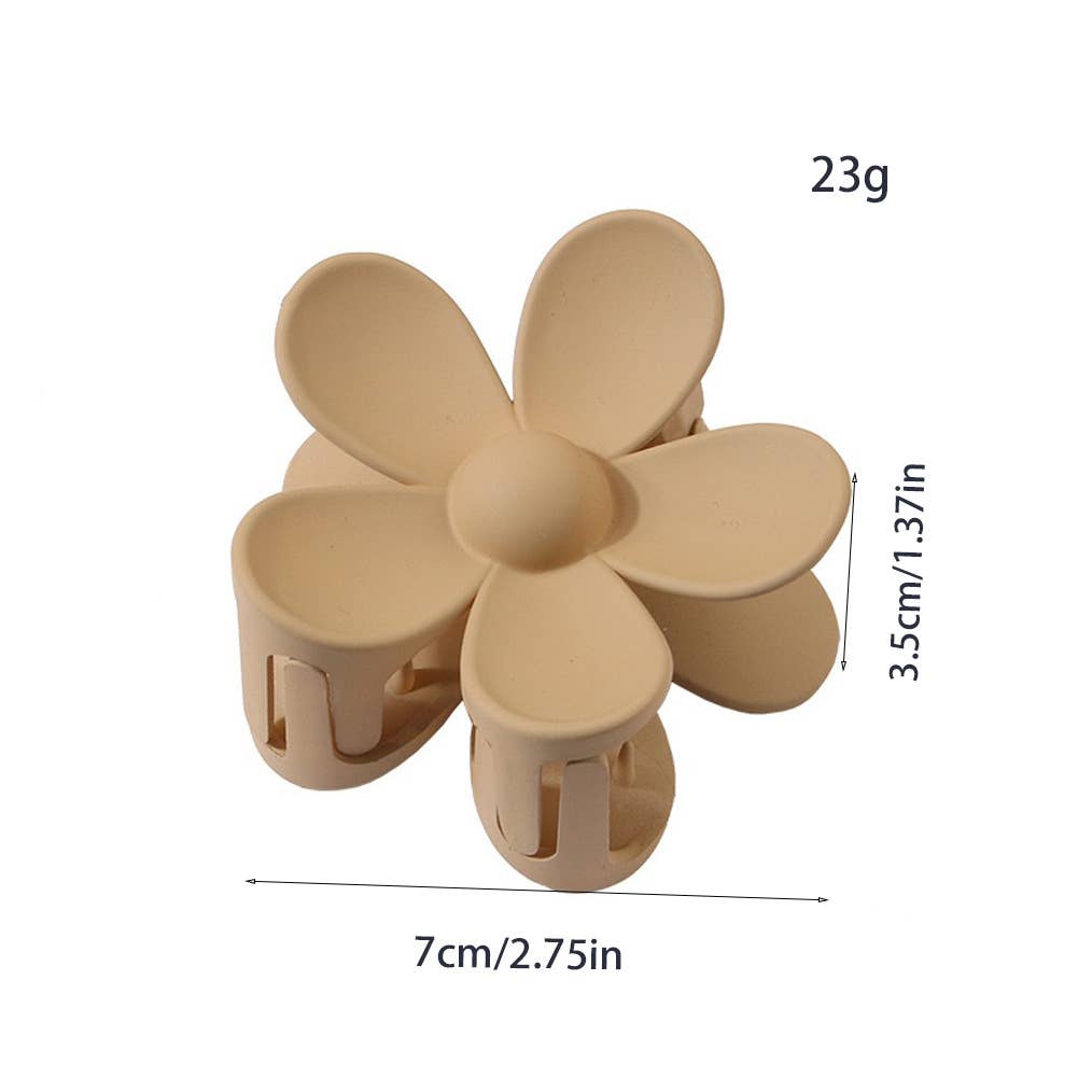 Matte Floral Hair Claw Clip