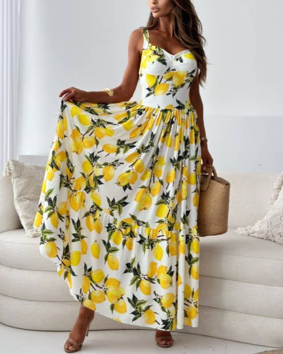 Lemon Print Dress