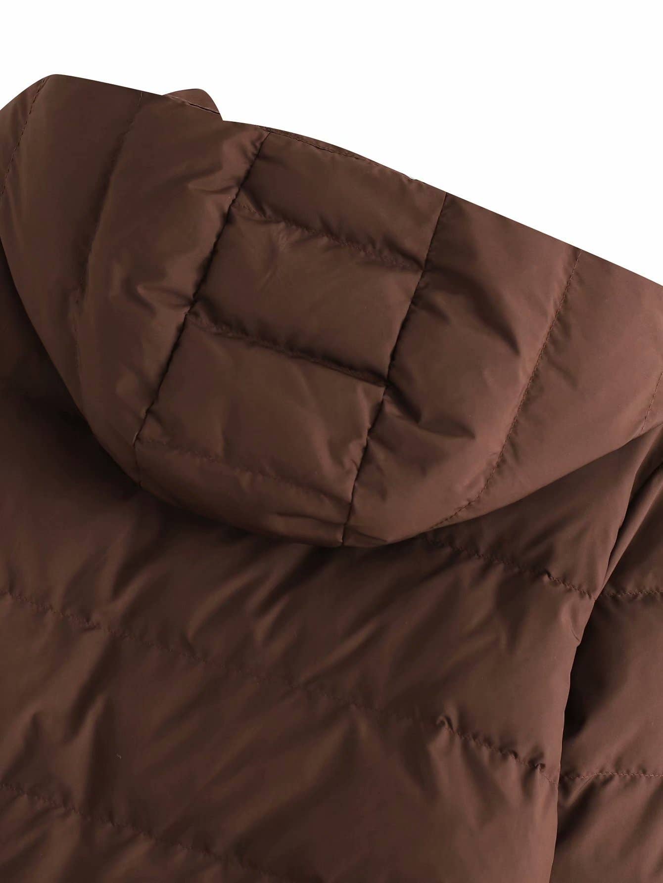 Hooded puffer zip up crop jacket