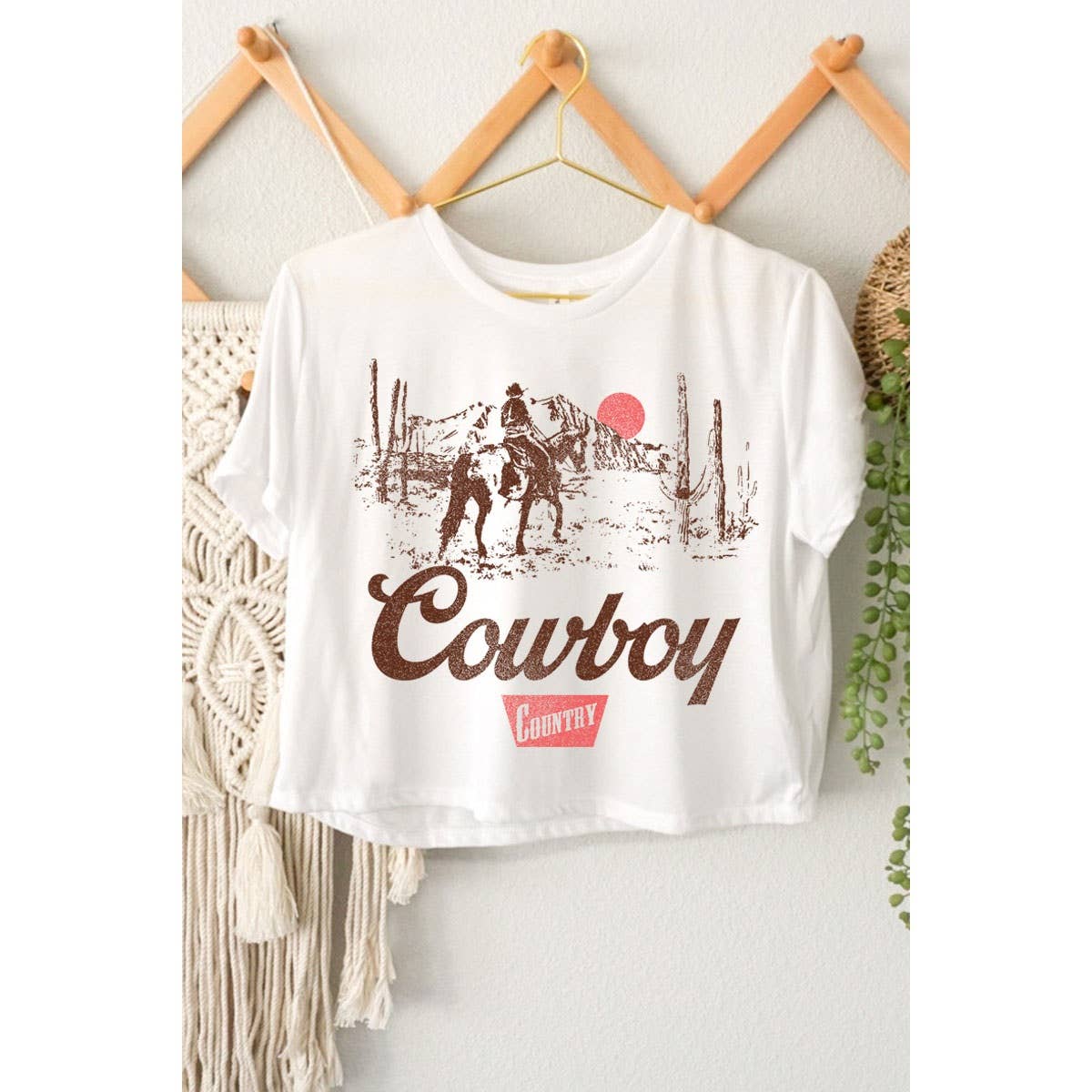 COWBOY COUNTRY GRAPHIC CROP TOP (PRE🤍ORDER)