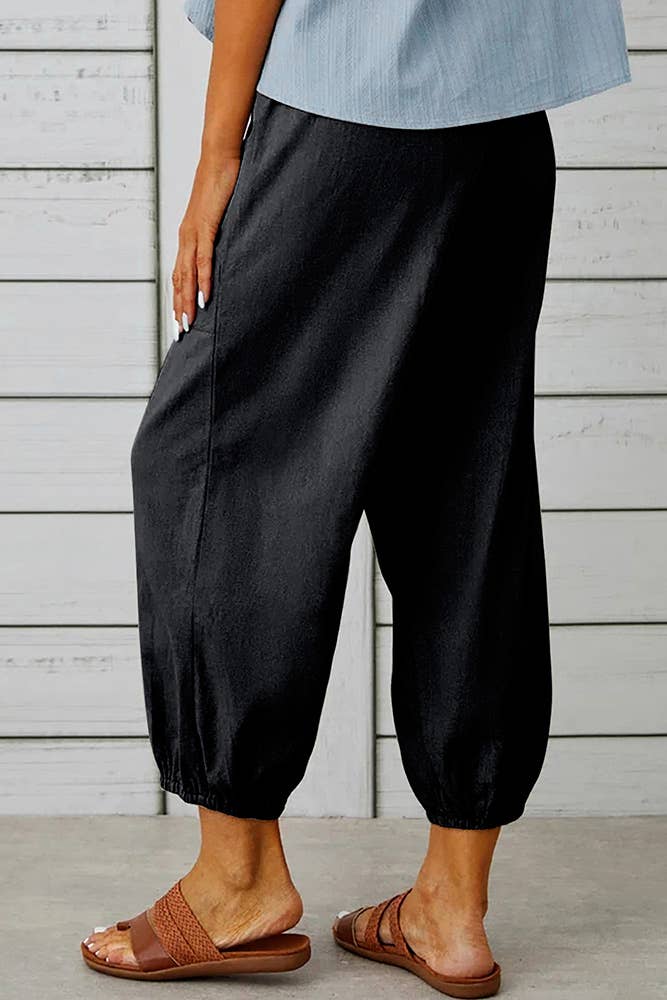 Elastic Waist Beach Pants