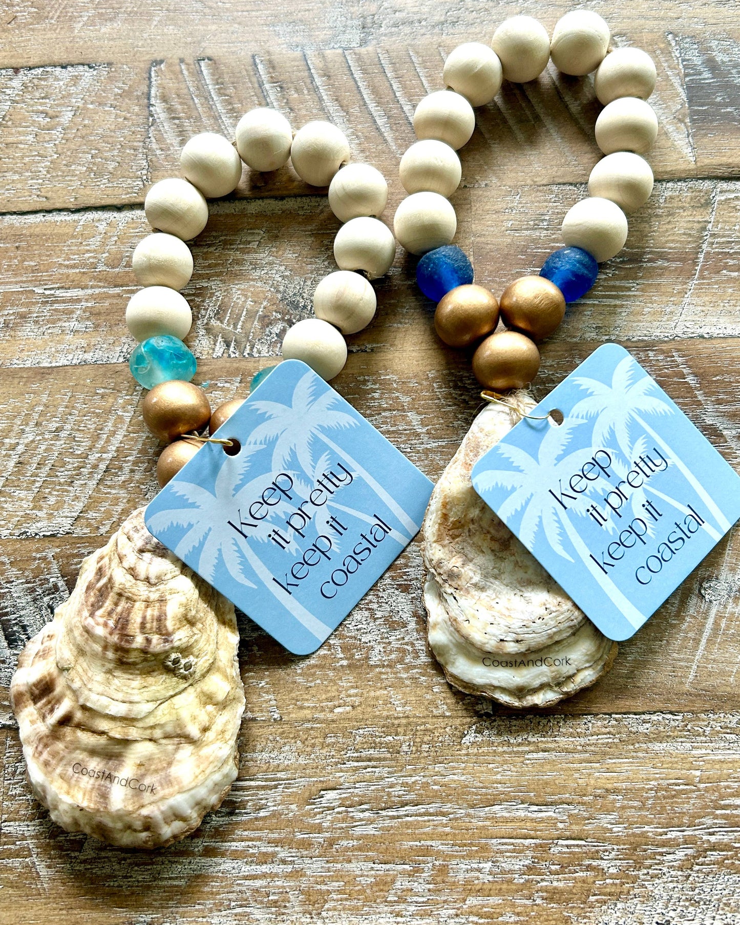 Saltwater & Wine Make Everything Fine - Beaded Bottle Charm