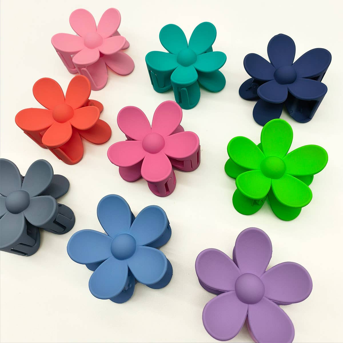 Matte Floral Hair Claw Clip