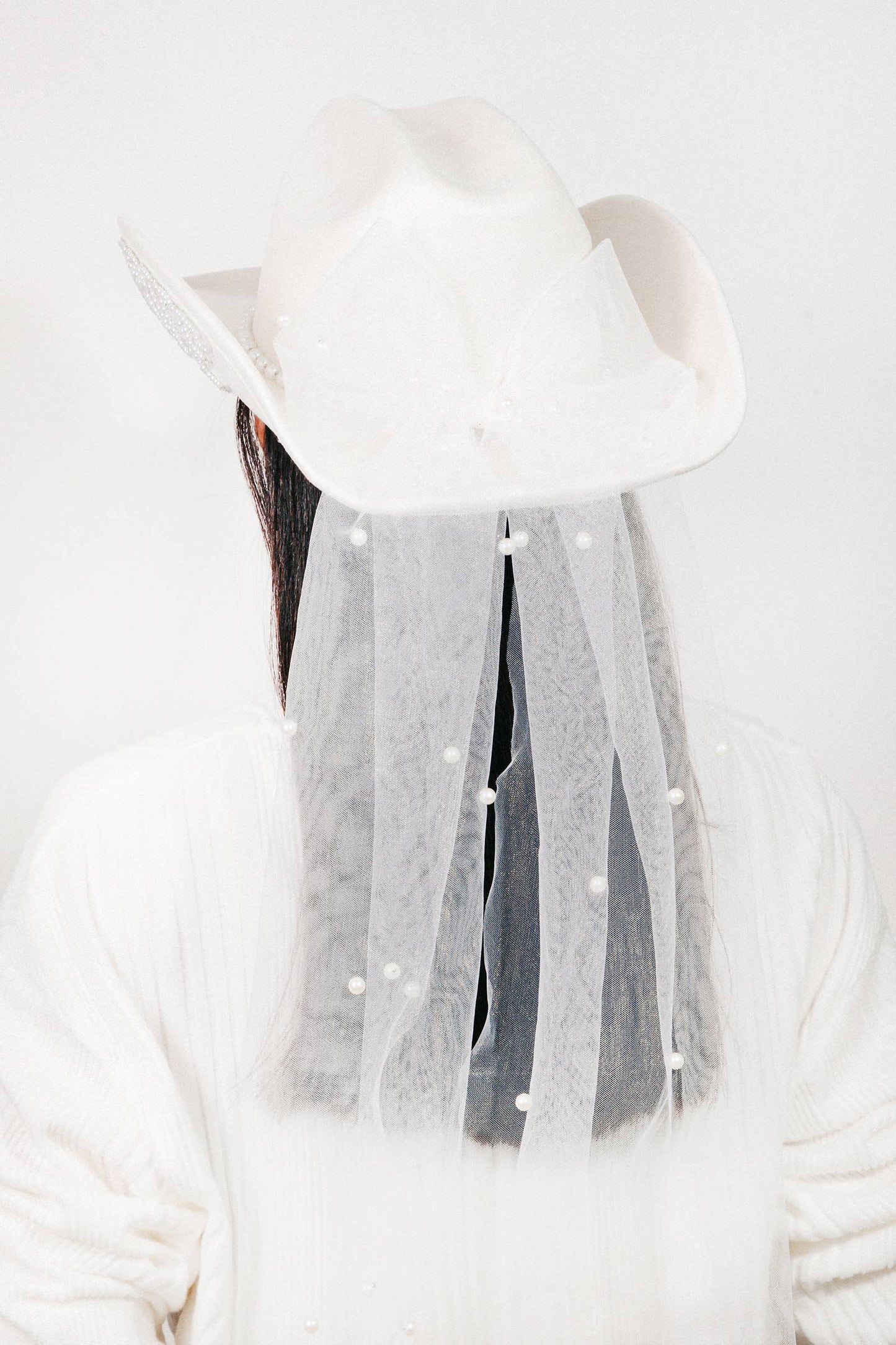 Bride Veil Cowboy Hat