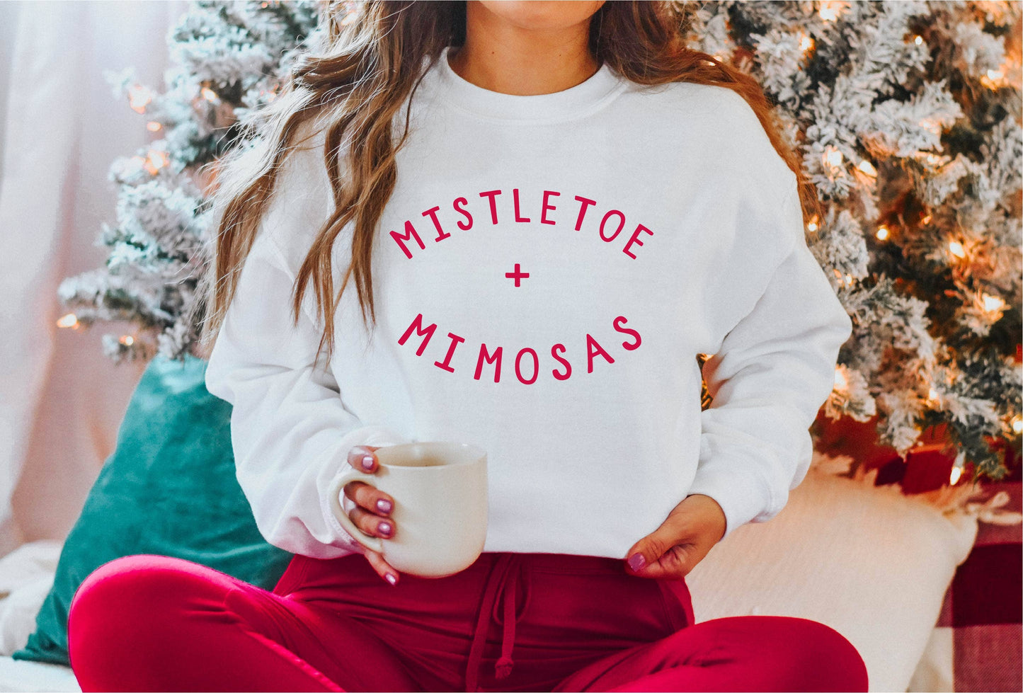 Mistletoe and Mimosas -Christmas Sweatshirt