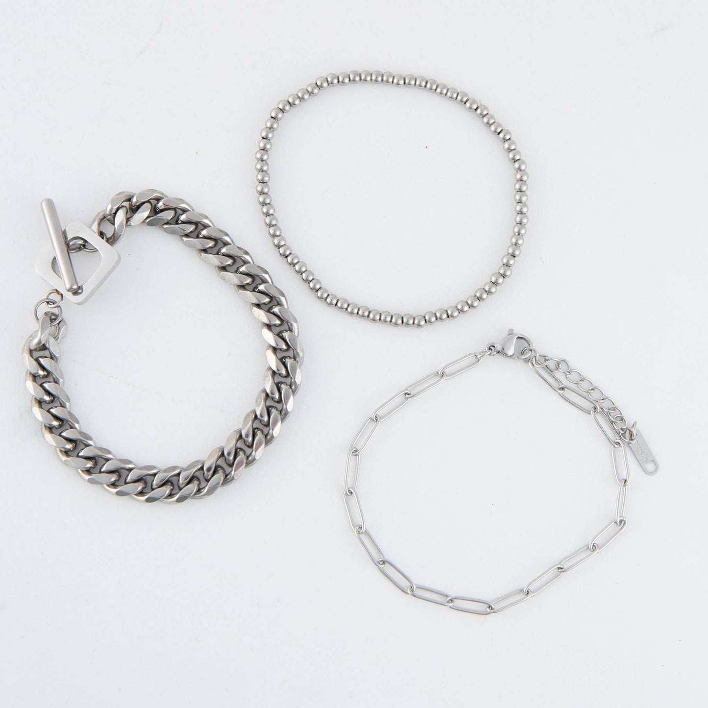 Narelle Waterproof Curb Chain Bracelet Set