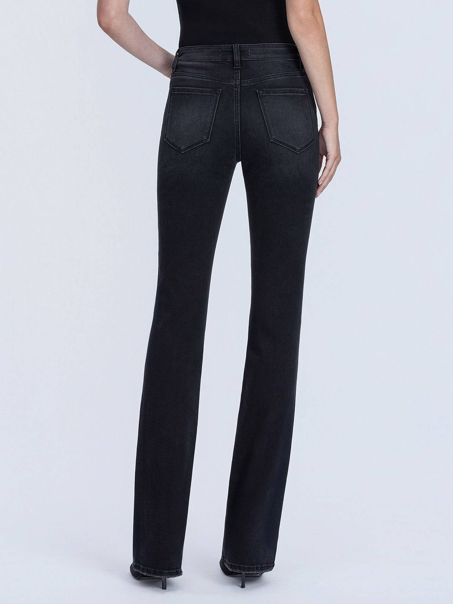 HIGH RISE FULL LENGTH BLACK BOOTCUT JEANS (PREš¤ORDER)