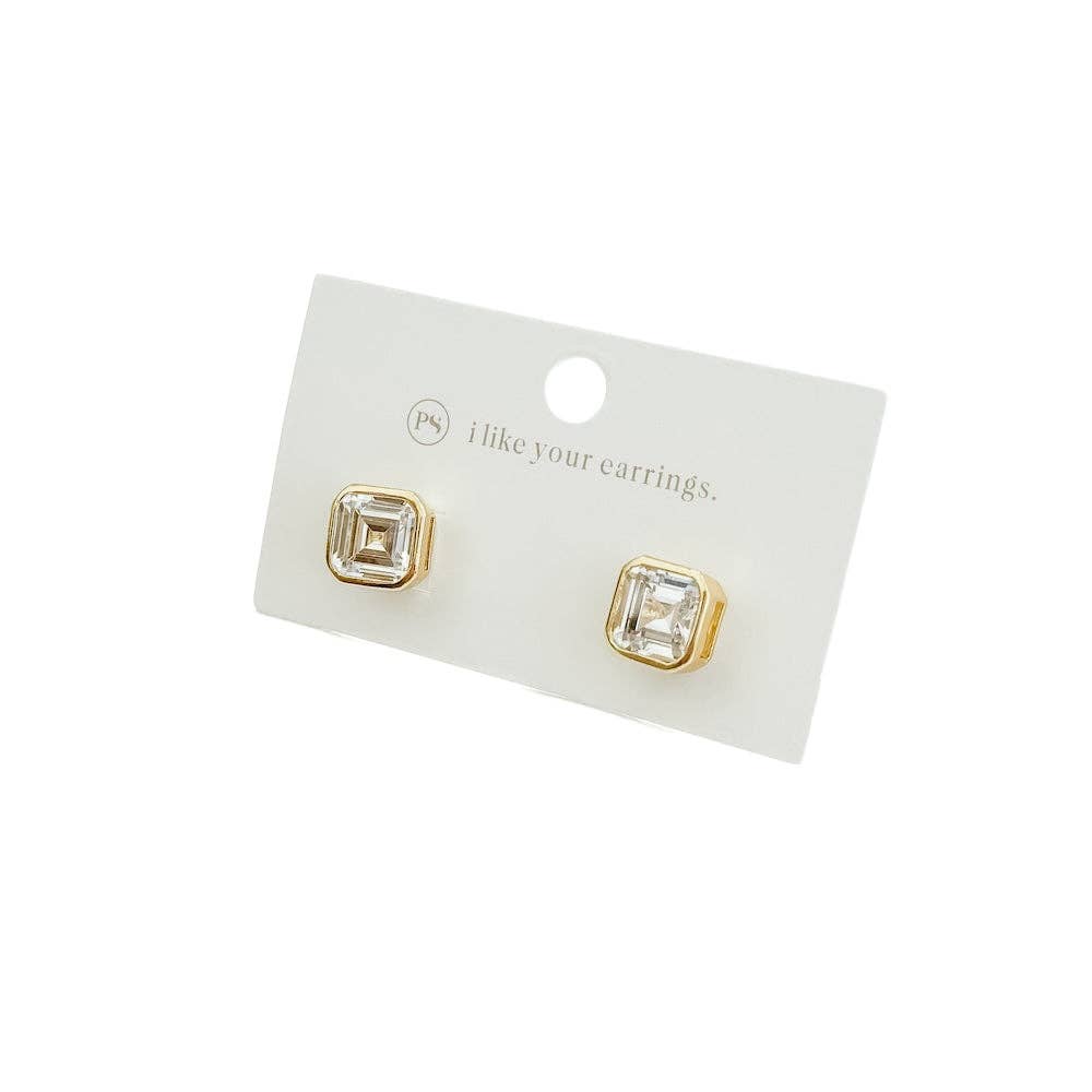 Diamond Stud Earrings - WATERPROOF