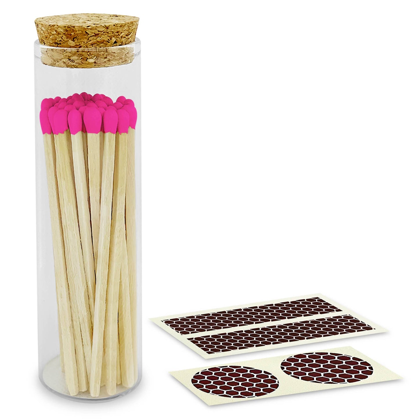 4" Matches in Chic Cork Top Jar - Colors of Your Choice