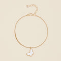 MOP Butterfly Charm Basic Chain Anklet