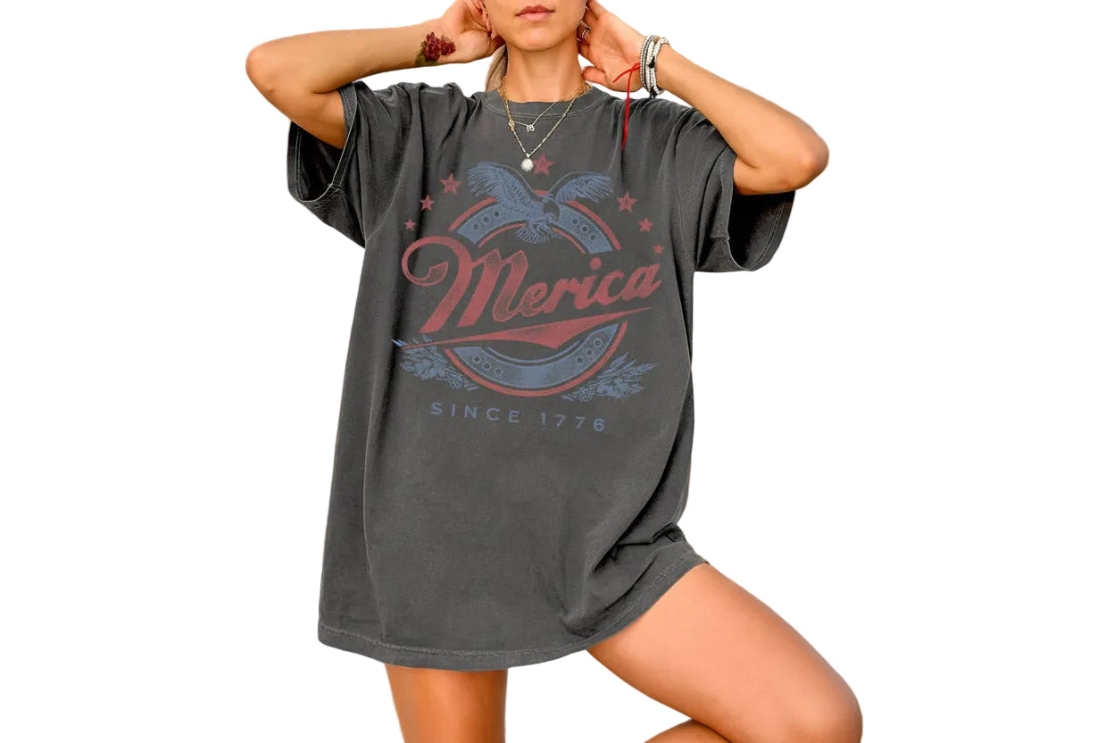 MERICA OVERSIZED GRAPHIC TEE