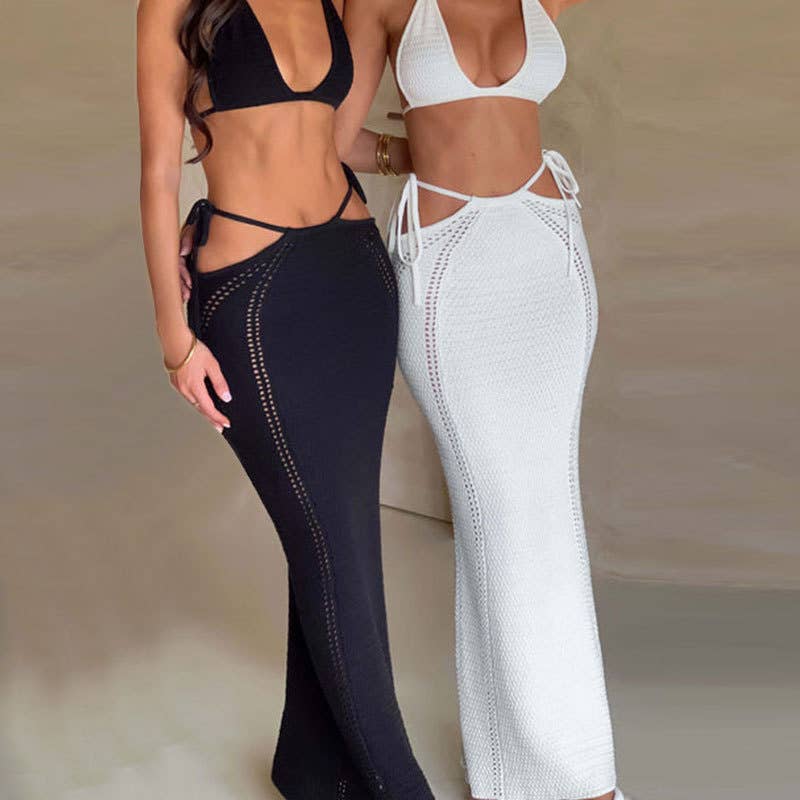Backless Strappy Cover Up Set