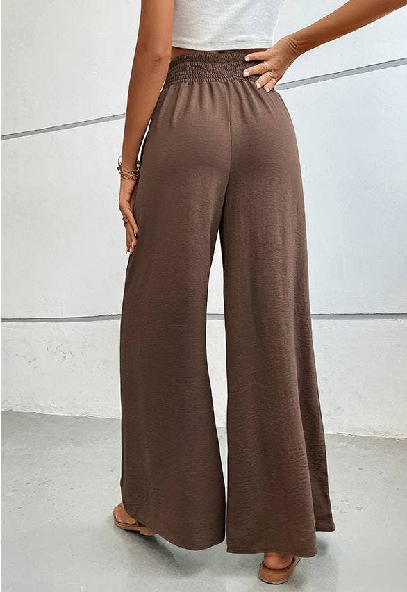 Simple Flared Wide-Leg Pants