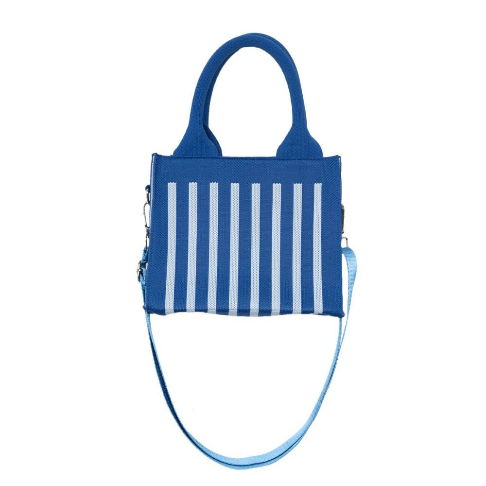 Blue Striped Structured Mini Tote (PRE🤍ORDER)