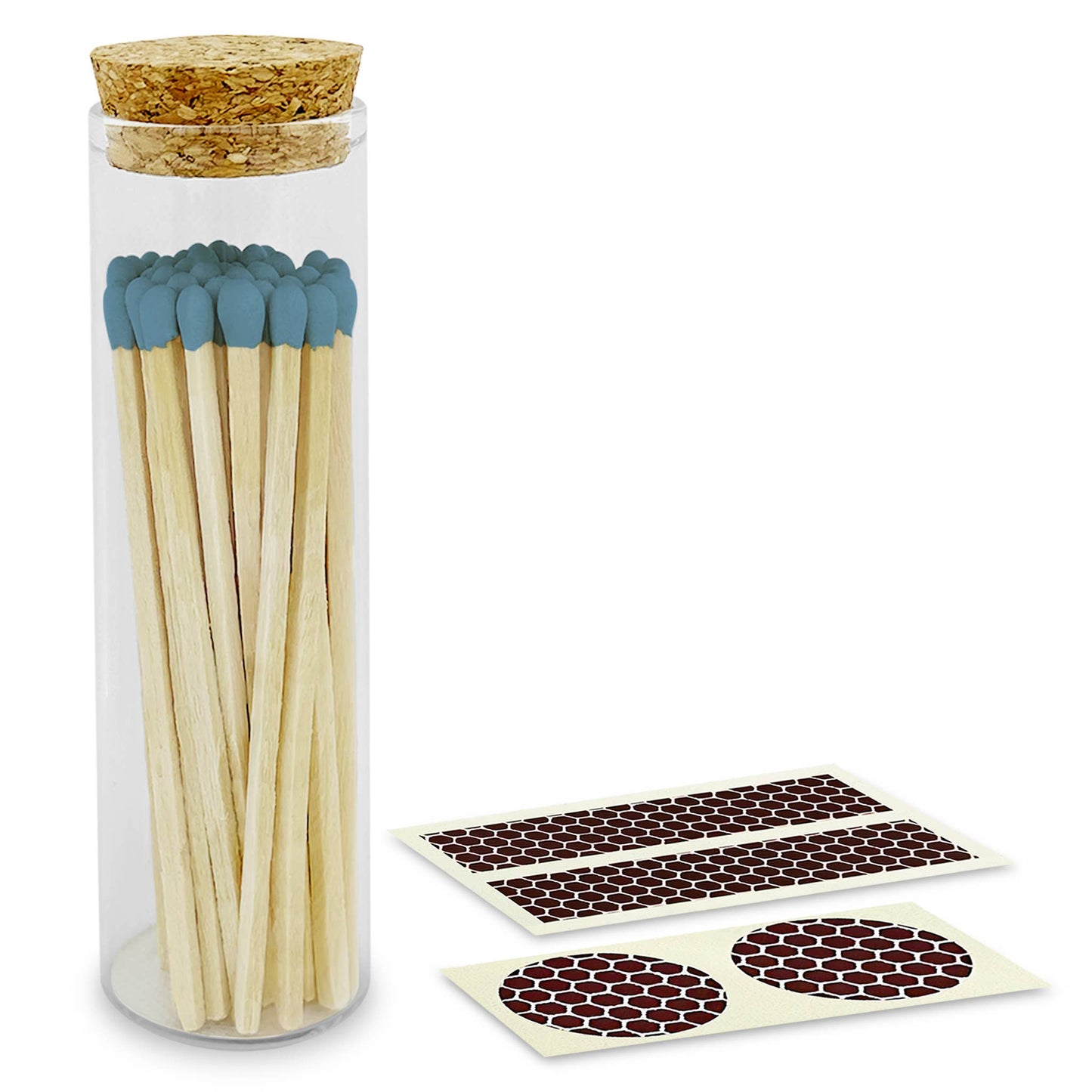4" Matches in Chic Cork Top Jar - Colors of Your Choice