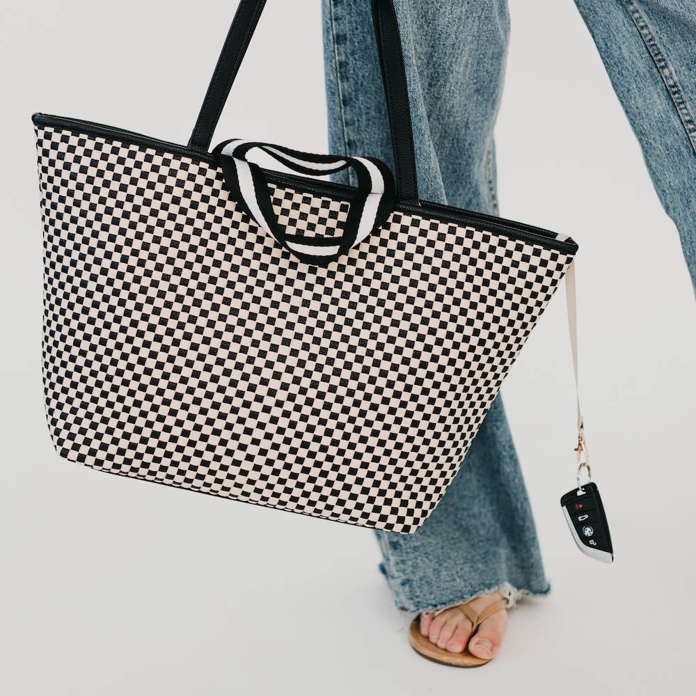 Woven Tiffany Organizer Tote Bag