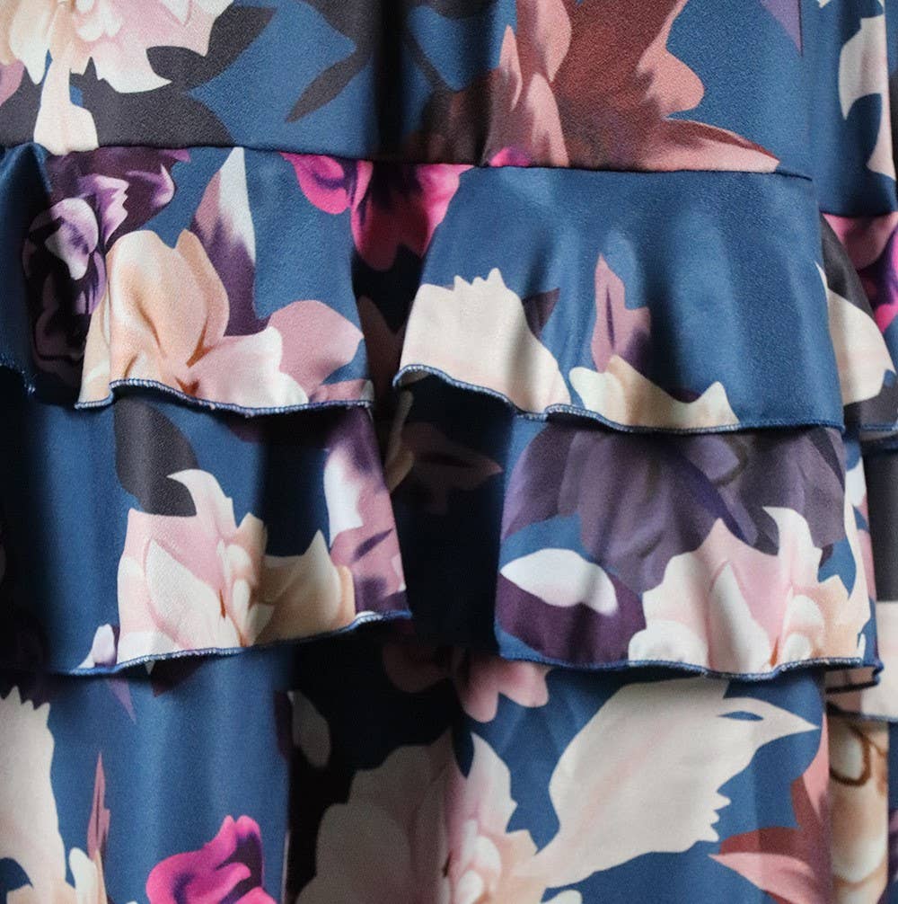 Printed Ruffled Camisole Top And Maxi Skirt Two-Piece Set