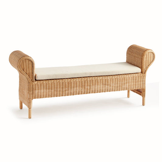 Wrightsville Rattan Woven Bench