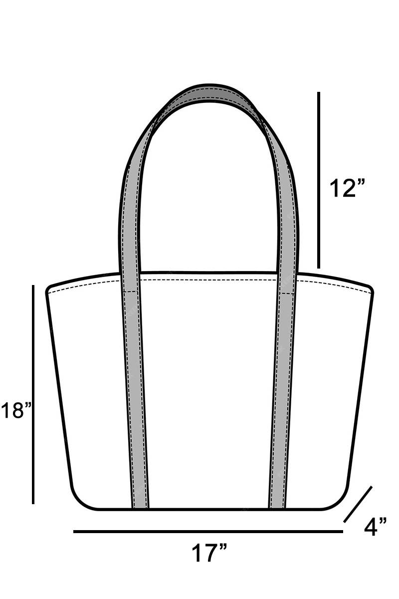 Large Two Tone Hat Carrier Canvas Tote Bag