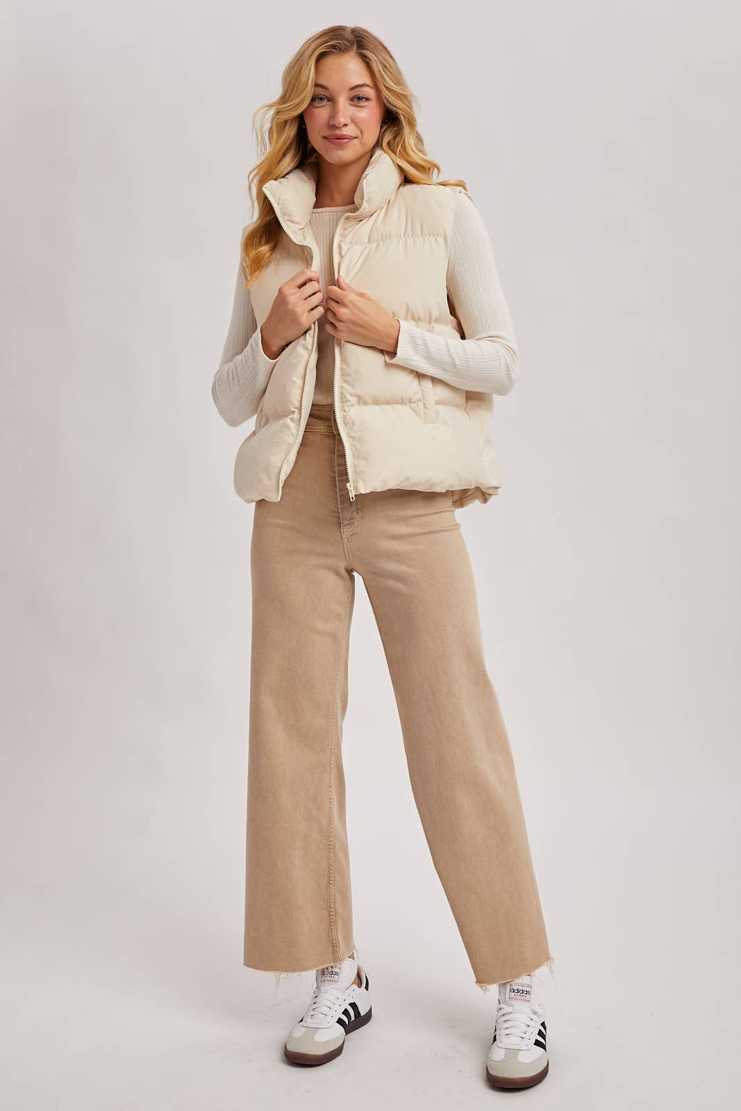 ZIPPER FRONT PUFFER VEST