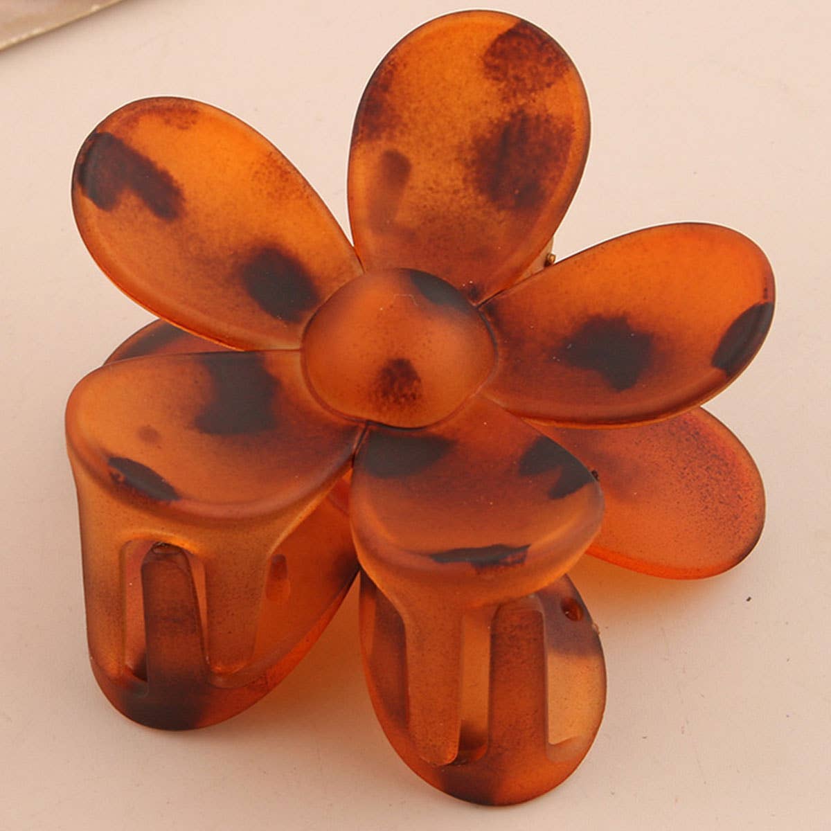 Matte Floral Hair Claw Clip