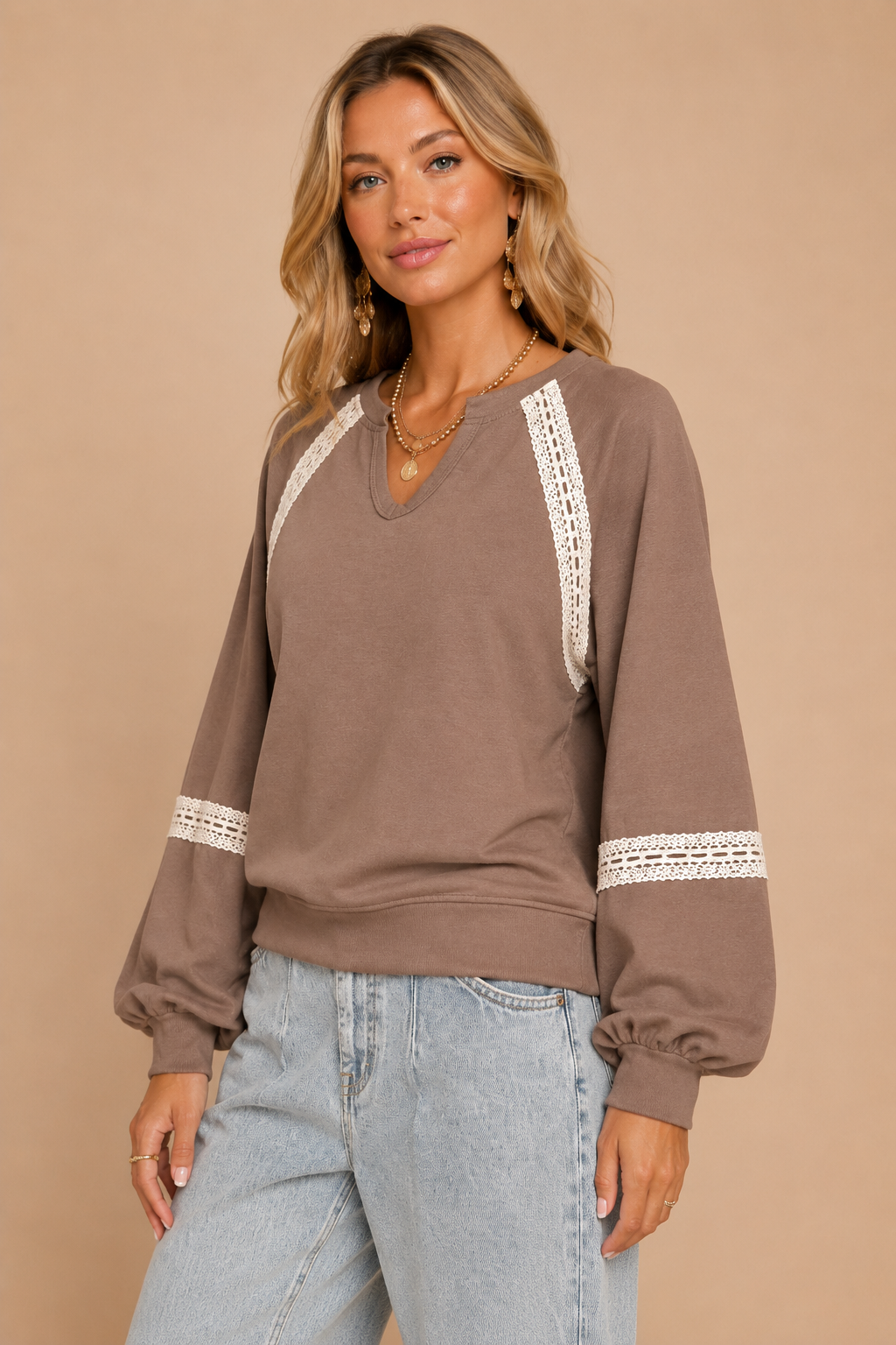 The Colette Lace-Trimmed Sweatshirt (PRE🤍ORDER)
