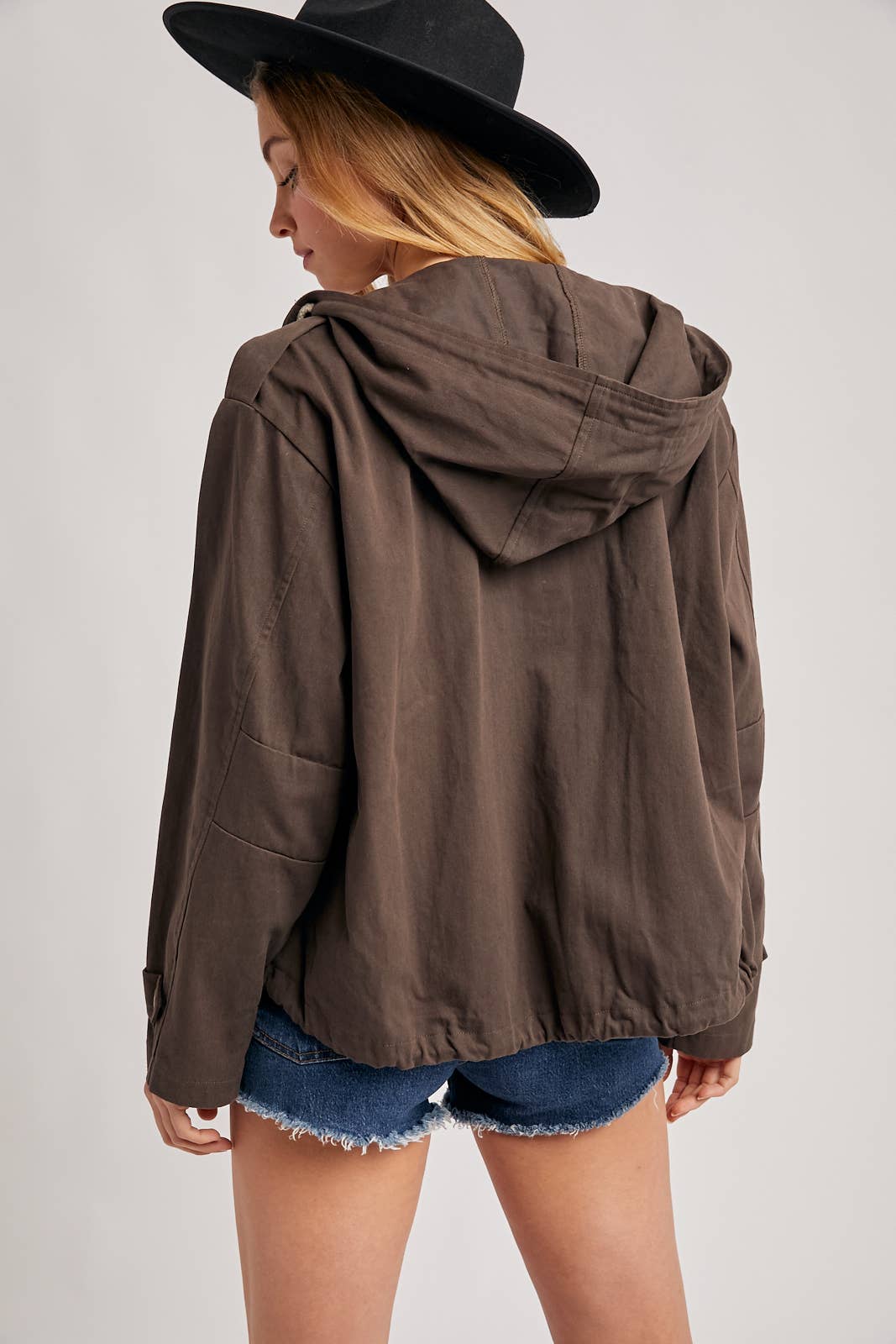 DRAWSTRING HOODED JACKET