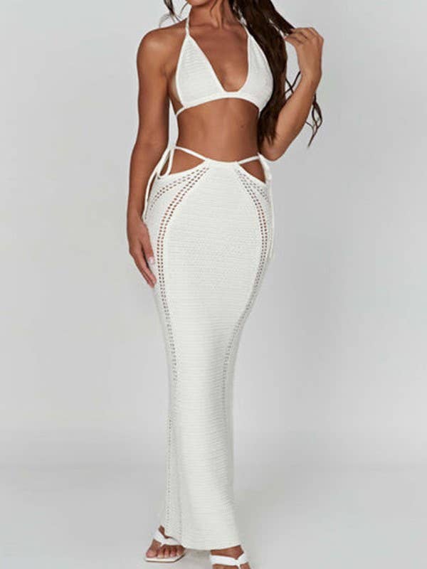 Backless Strappy Cover Up Set