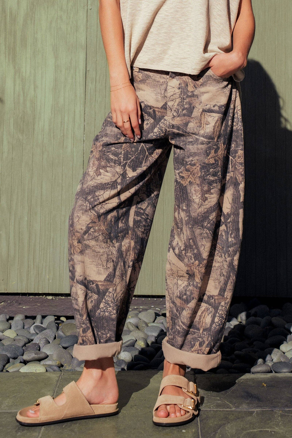 Vintage Washed Camo Barrel Pants (PRE🤍ORDER)