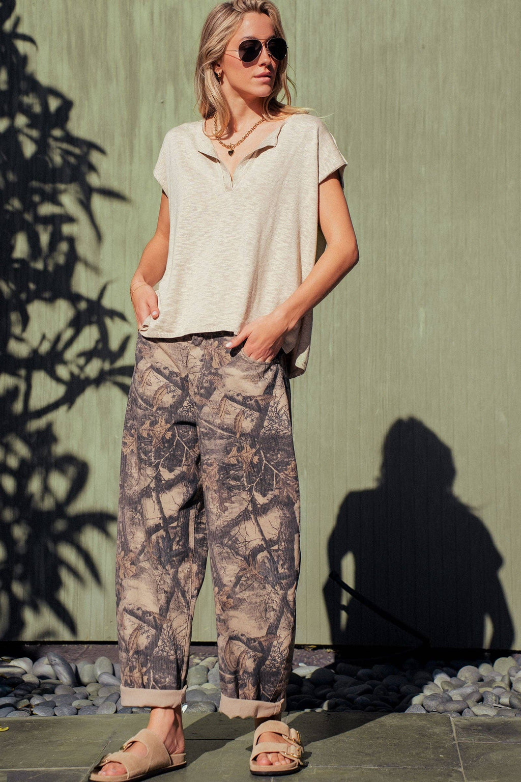Vintage Washed Camo Barrel Pants (PRE🤍ORDER)