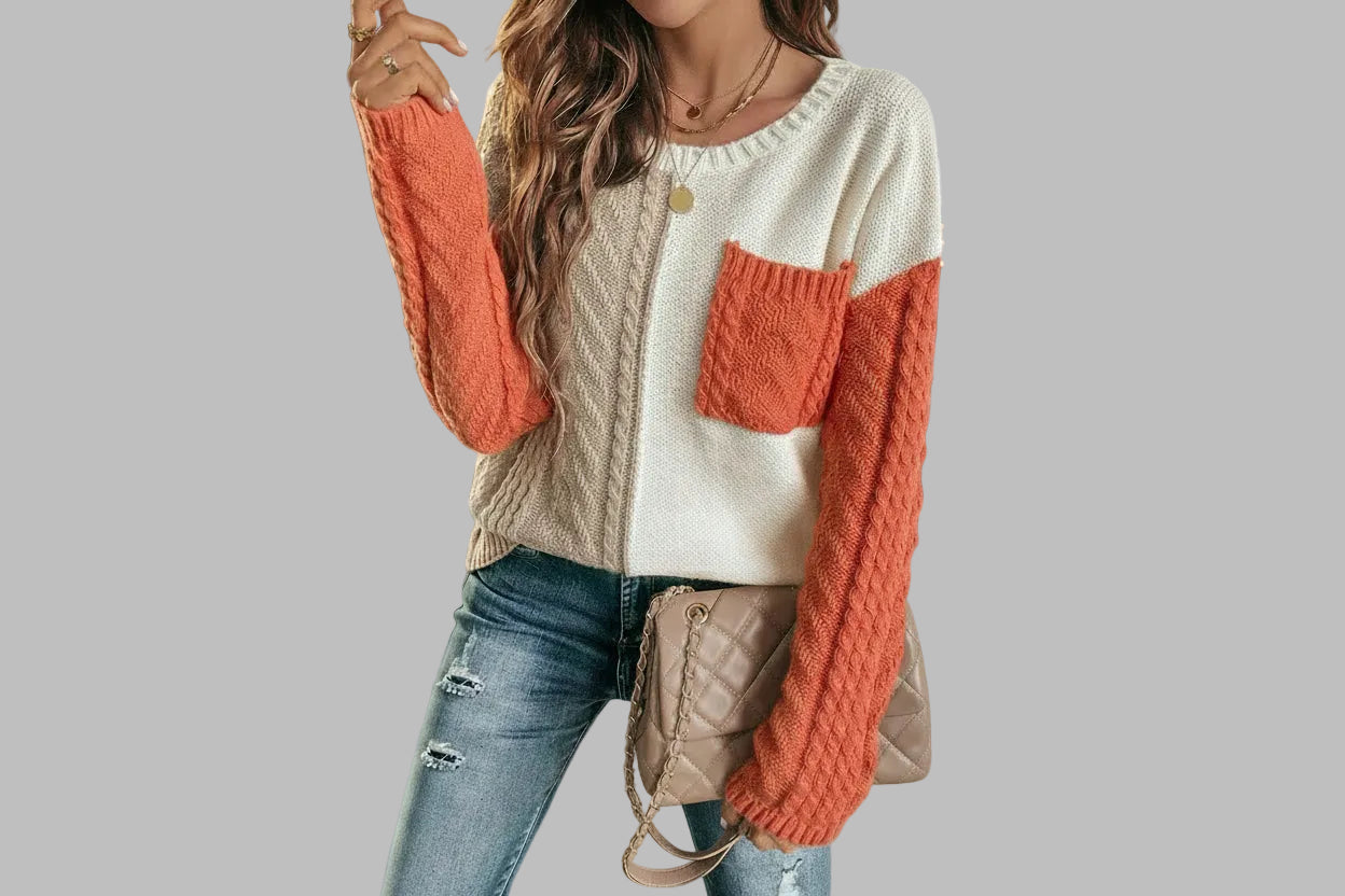 CASUAL POCKET PULLOVER SWEATER