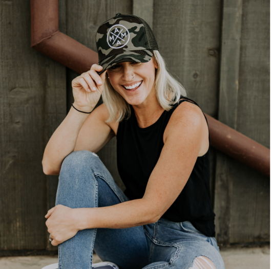 Mama X™ Premium Canvas Trucker Hat- Camo