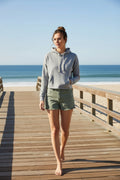 Olive Denim Shorts