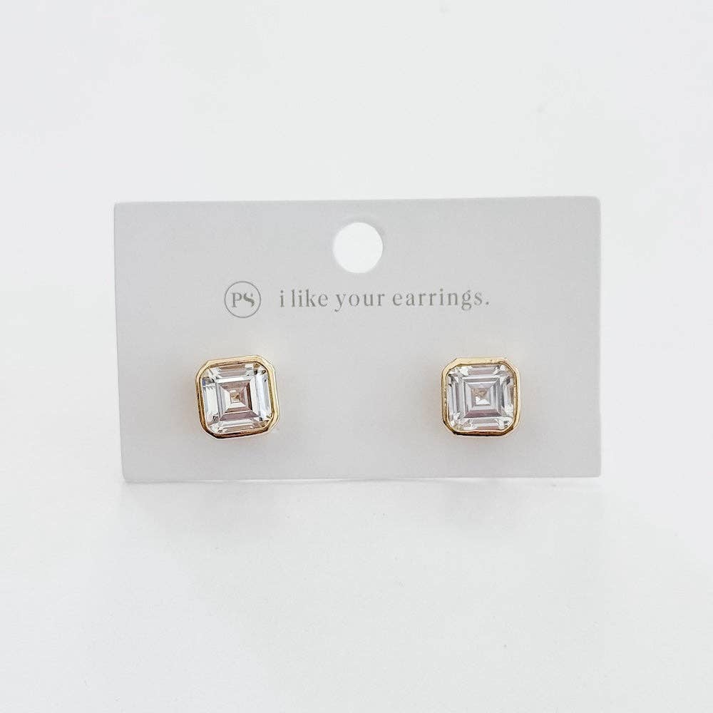 Diamond Stud Earrings - WATERPROOF