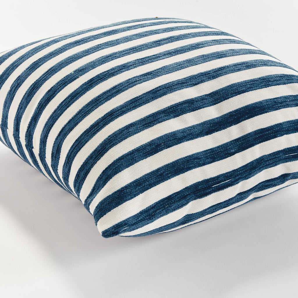 Grant Square Indoor-Outdoor Pillow 20", Navy Blue