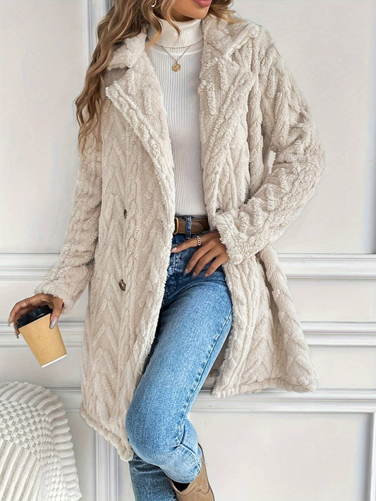 Plush Casual Long Coat
