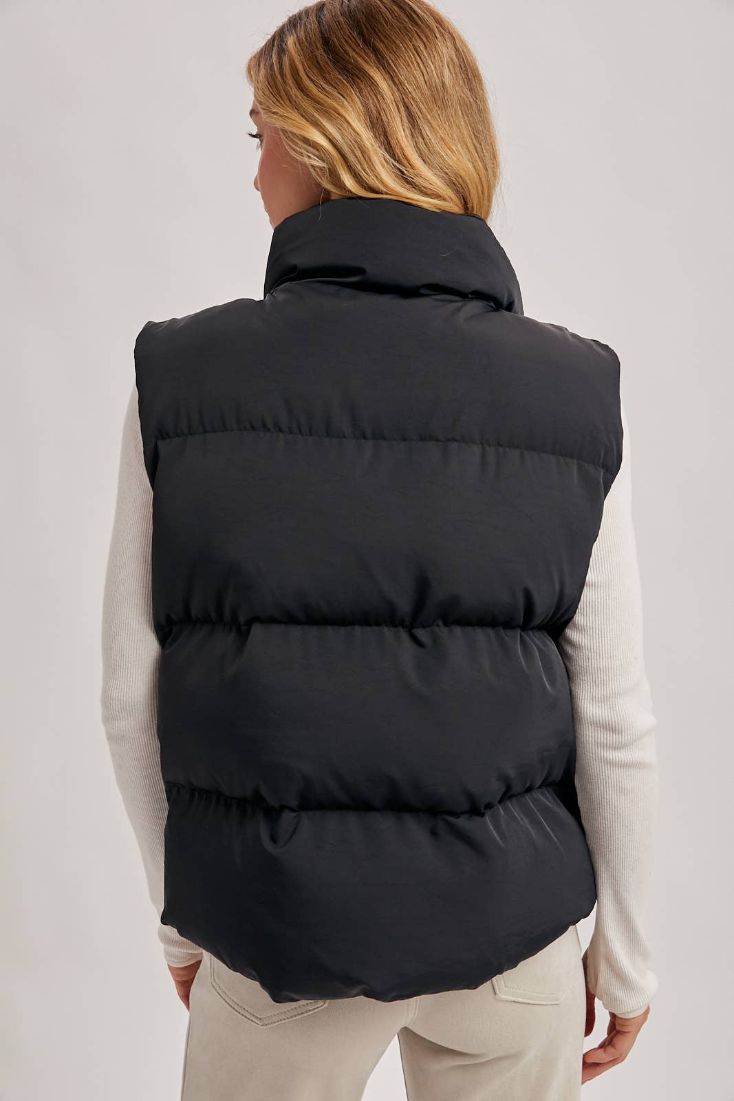 ZIPPER FRONT PUFFER VEST