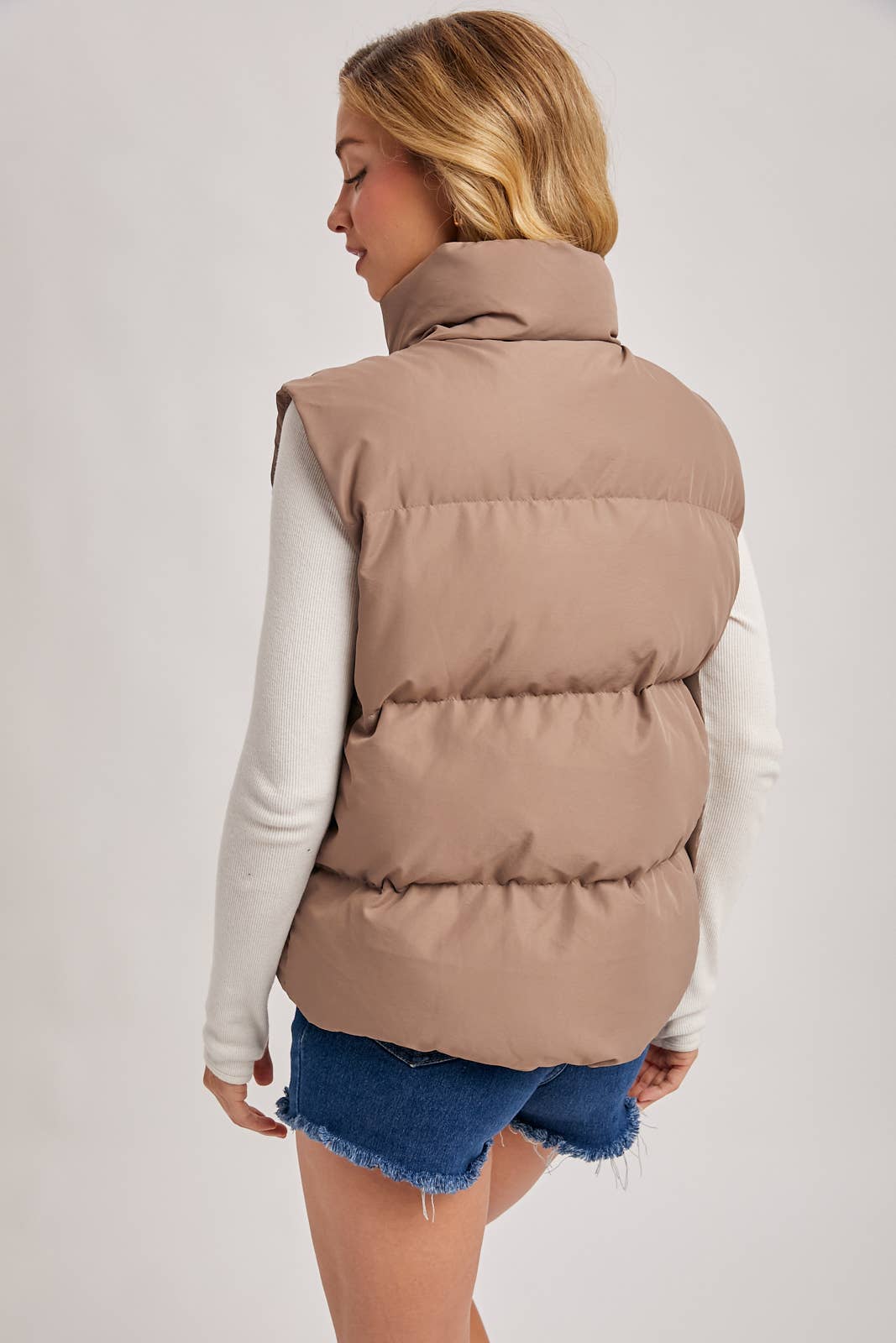 ZIPPER FRONT PUFFER VEST