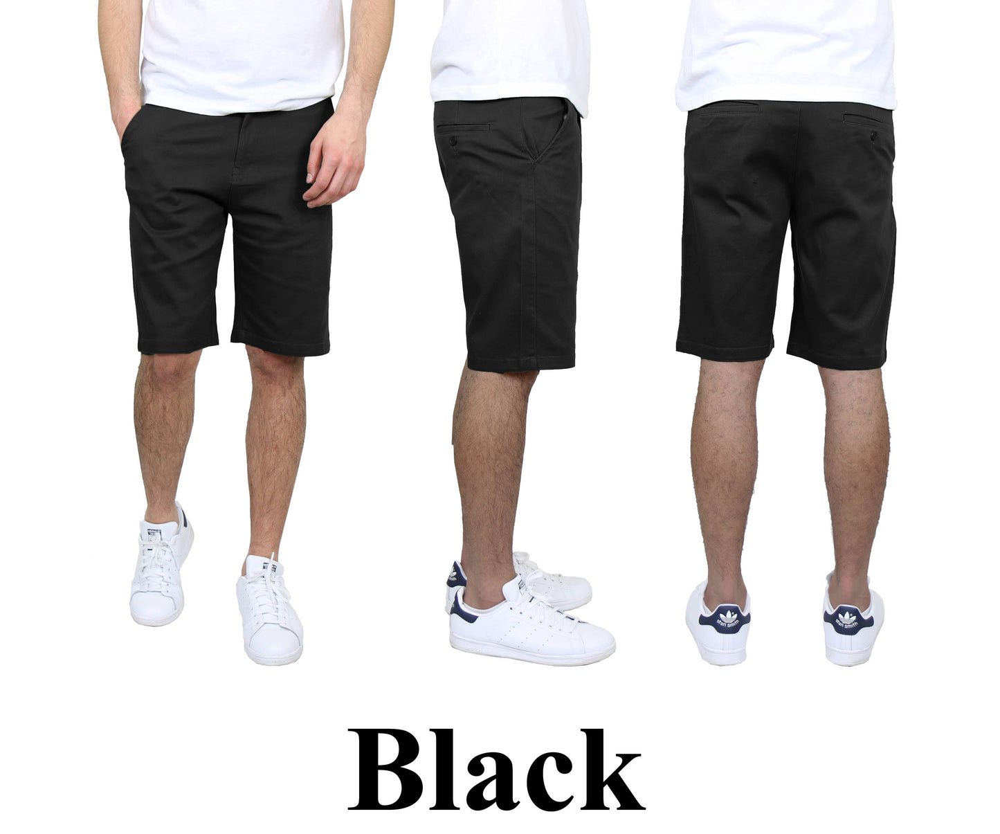 Men's 5-Pocket Flat-Front Slim-Fit Stretch Shorts