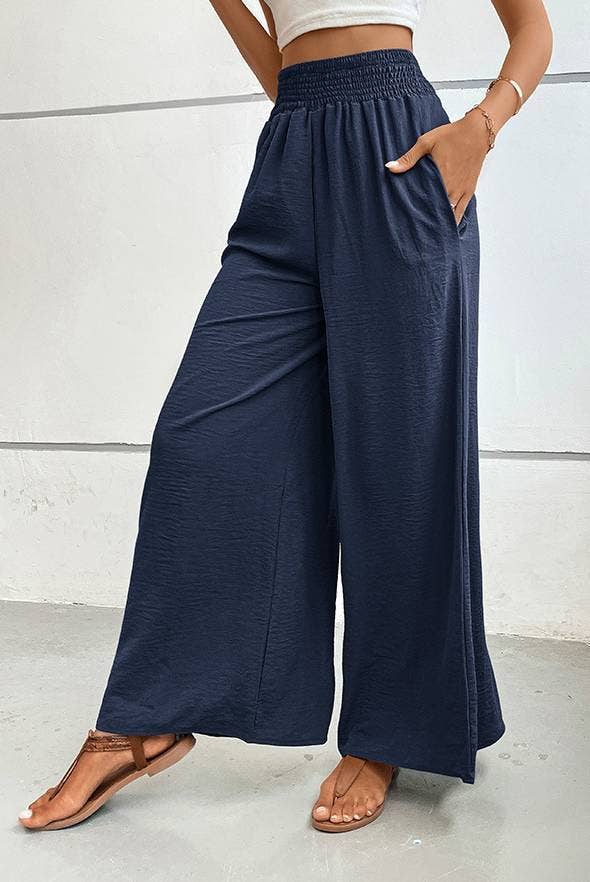 Simple Flared Wide-Leg Pants