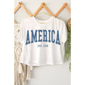 AMERICA EST 1776 GRAPHIC CROP TOP