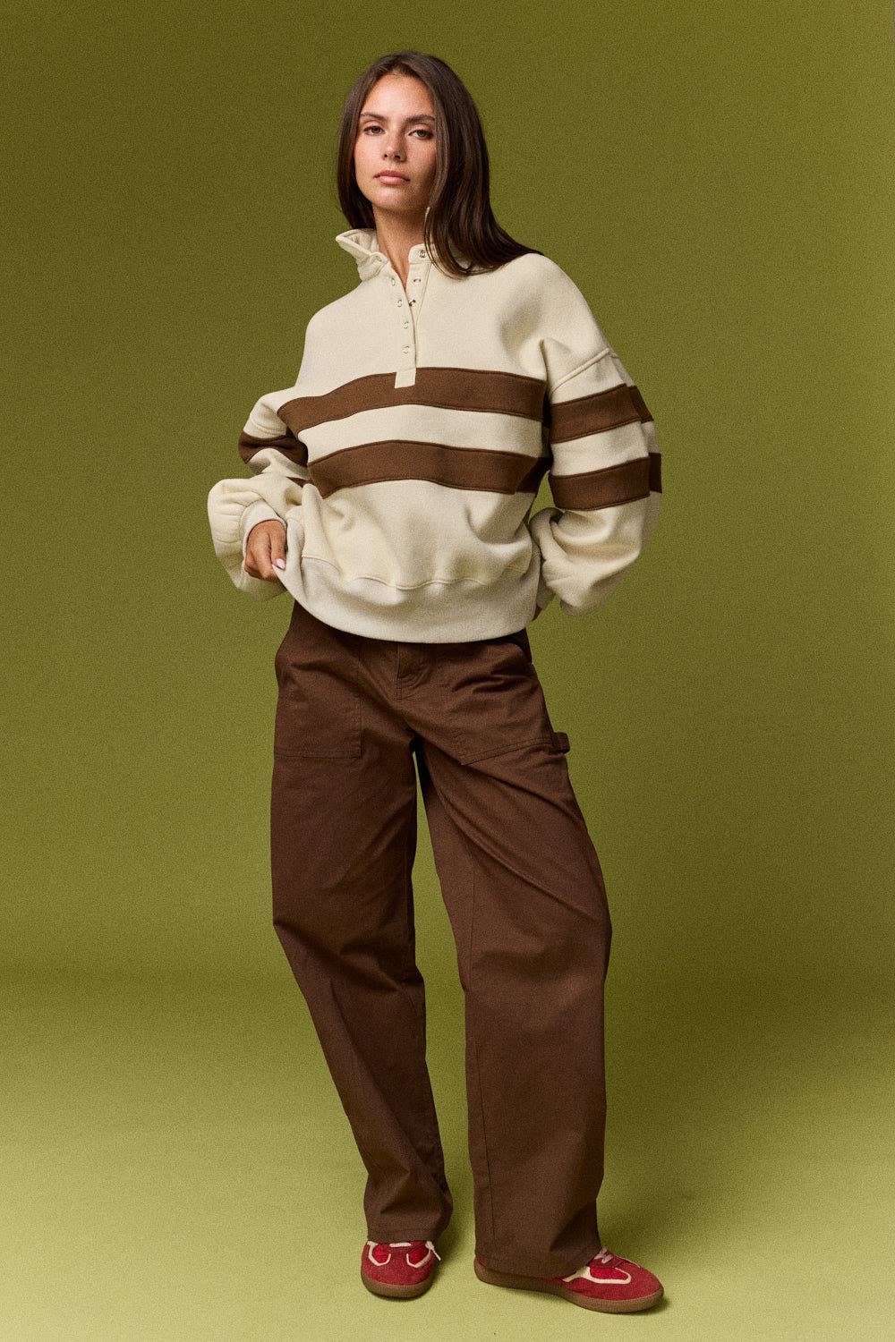 Lottie Stripe Rugby Pullover (PRE🤍ORDER)