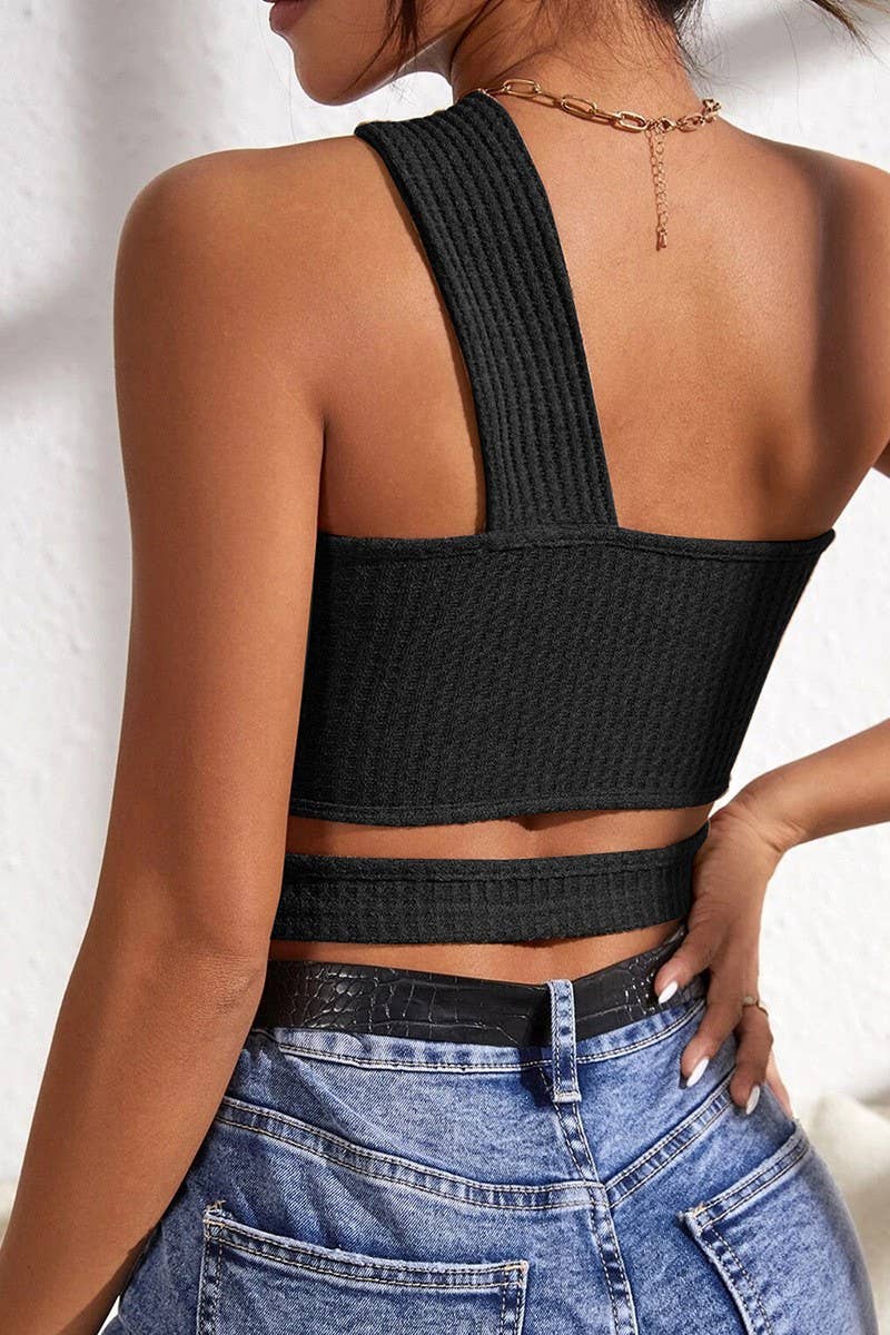 SEXY HOLLOW KNIT TANKTOP