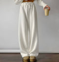 Warm Thick Fleece Lace-Up Casual Pants