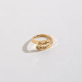 Breathe Engraved Gold Adjustable Ring