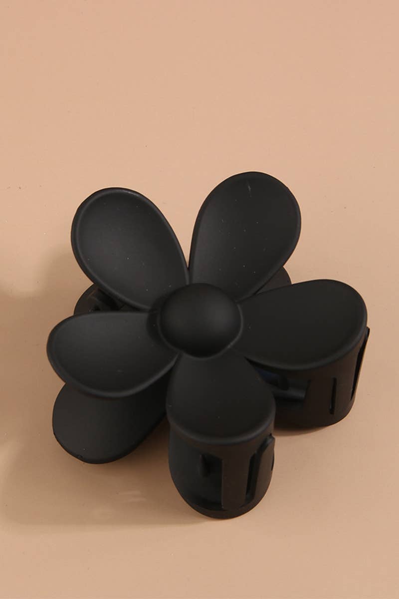 Matte Floral Hair Claw Clip