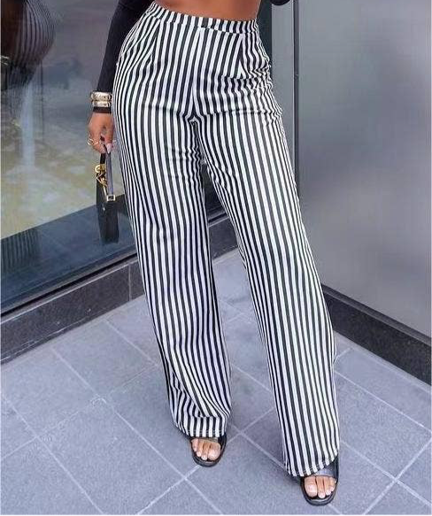 Stylish Stripe Print Pants